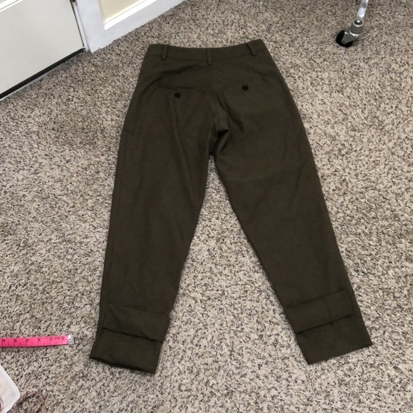 Sayakdavis Pants Size 2 Olive Green High Rise Trousers - Picture 4 of 9